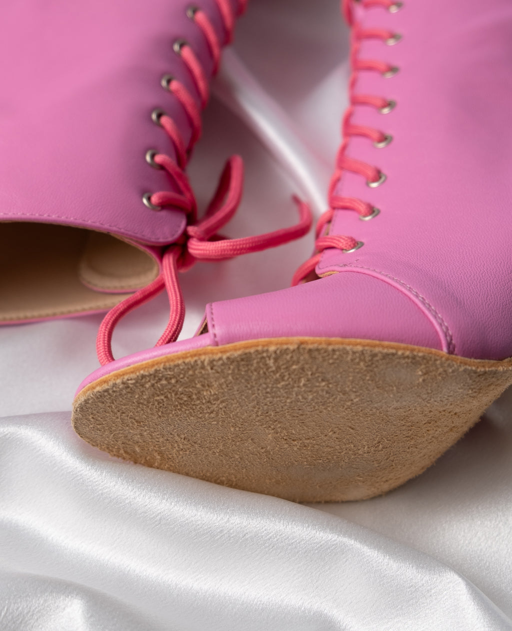 PIVOINE – Talons aiguilles à bout ouvert pour Heels Dance & Salsa | Cuir Premium Rose | 9,5 cm