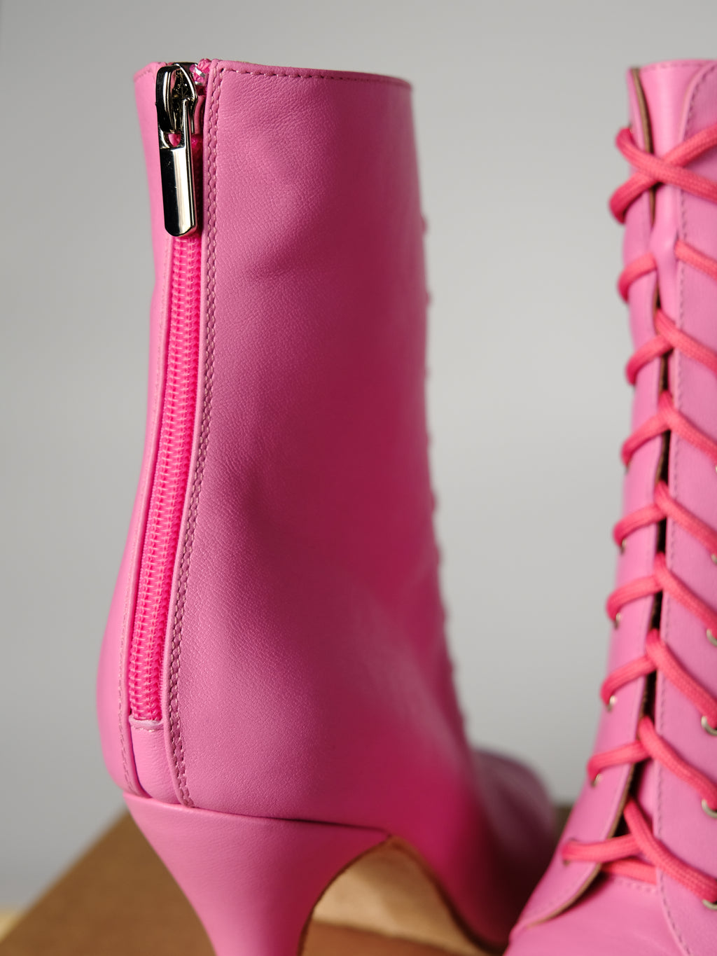 PIVOINE – Talons aiguilles à bout ouvert pour Heels Dance & Salsa | Cuir Premium Rose | 9,5 cm