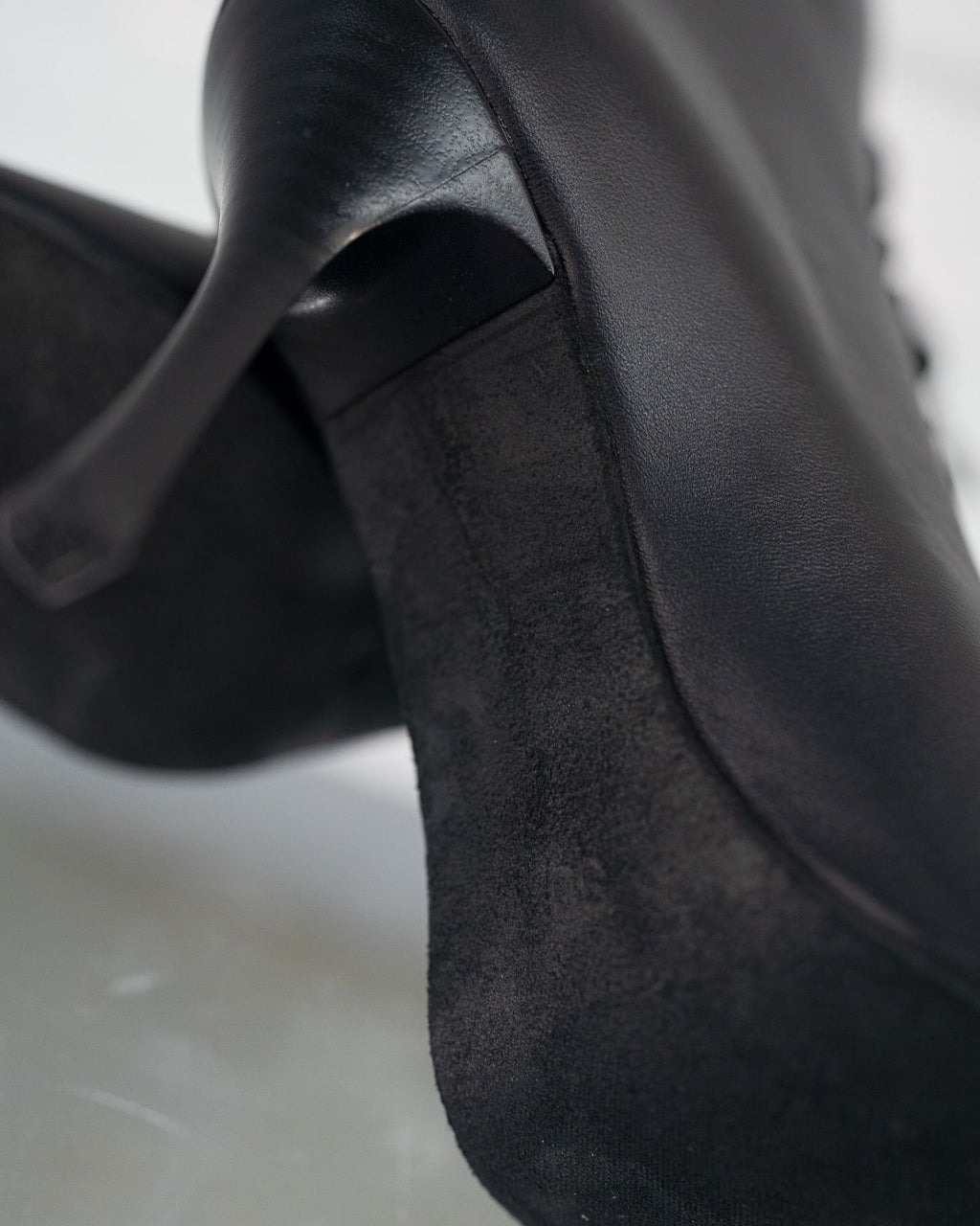 CUPIDON - Talons aiguilles à bout ouvert pour Heels Dance & Salsa | Cuir Premium Noir avec petit cœur | 9,5 cm